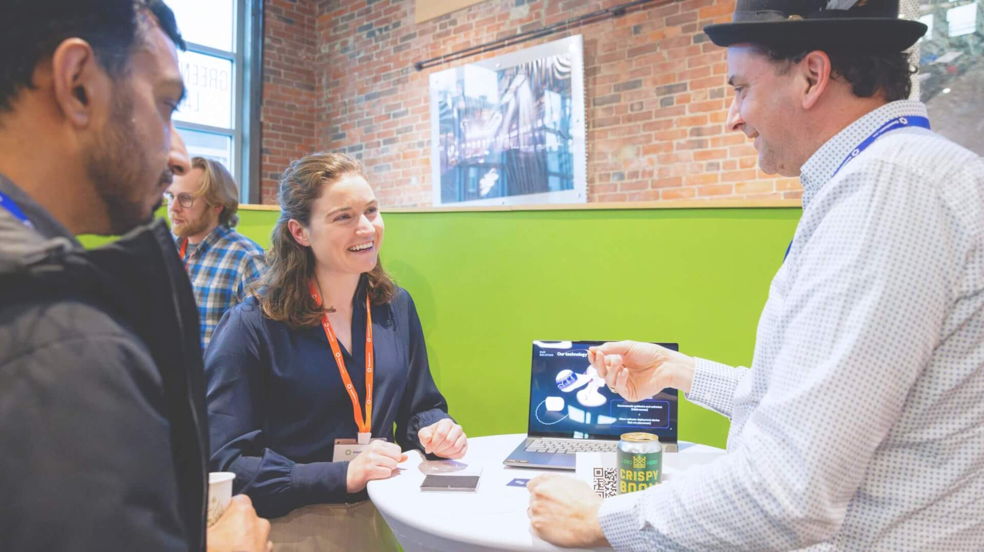 Investor meeting with climatetech startup founders at Greentown Labs
