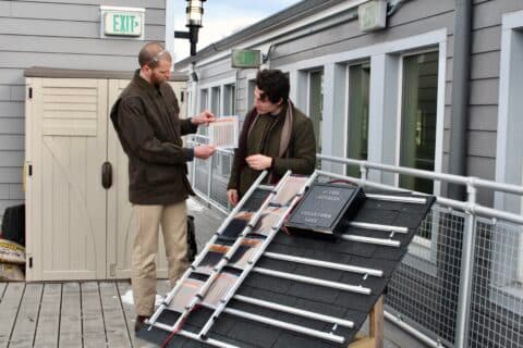 Rooftop lab at Greentown Boston for outdoor testing