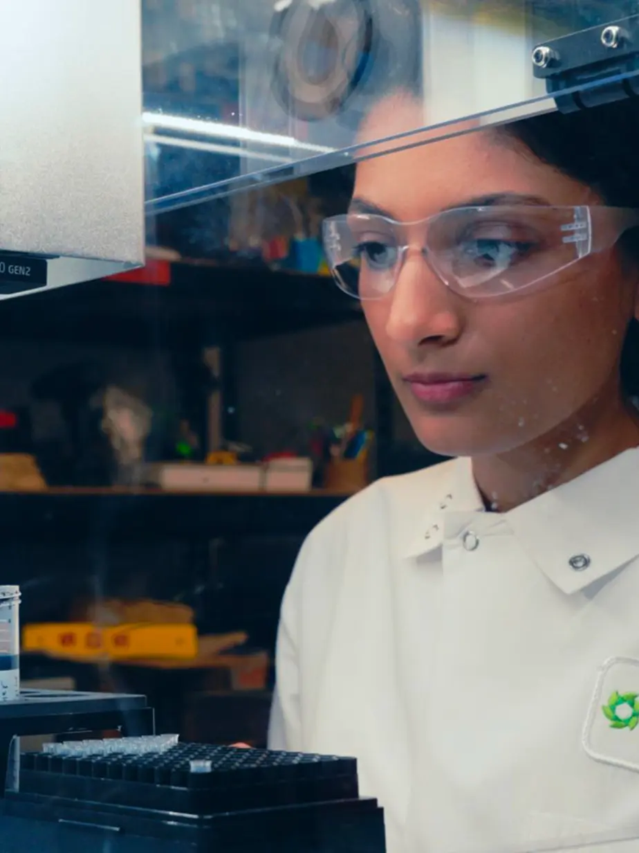Greentown member working in the lab